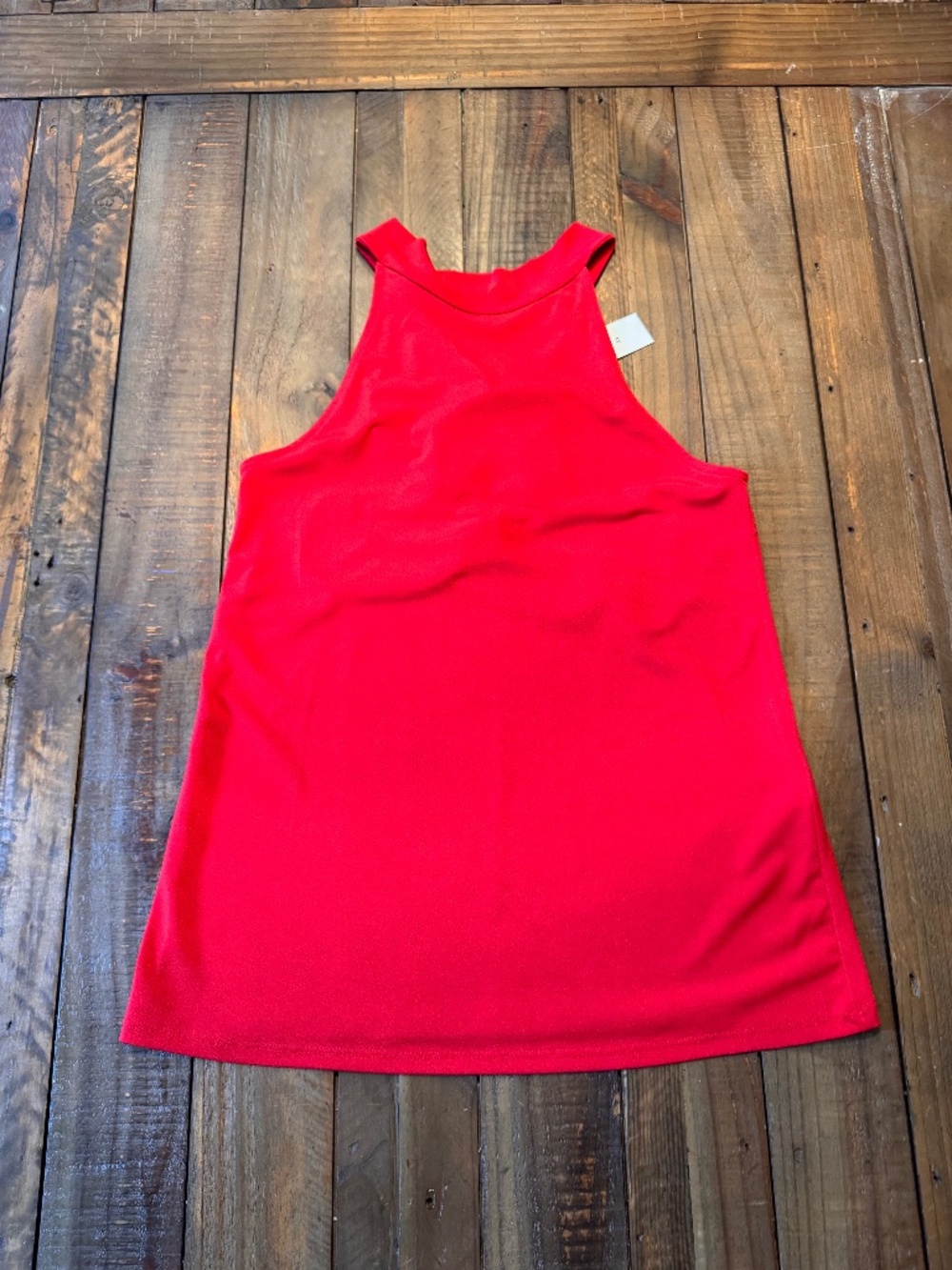 Banana Republic Vibrant Red High-Neck Tank Top. Size X-Small. New With Tags
